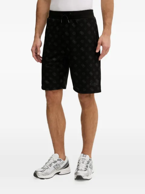 GUESS USA monogram-print drawstring shorts Black Z6GD03K2851