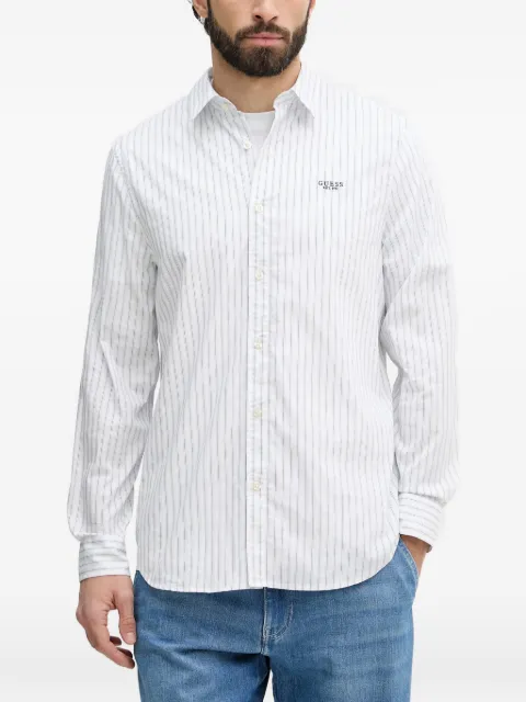 GUESS USA logo-embroidered shirt White M6GH16W1711
