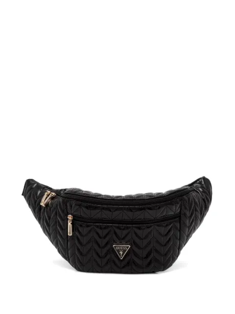 GUESS USA quilted chevron belt bag Black TWQN9720080