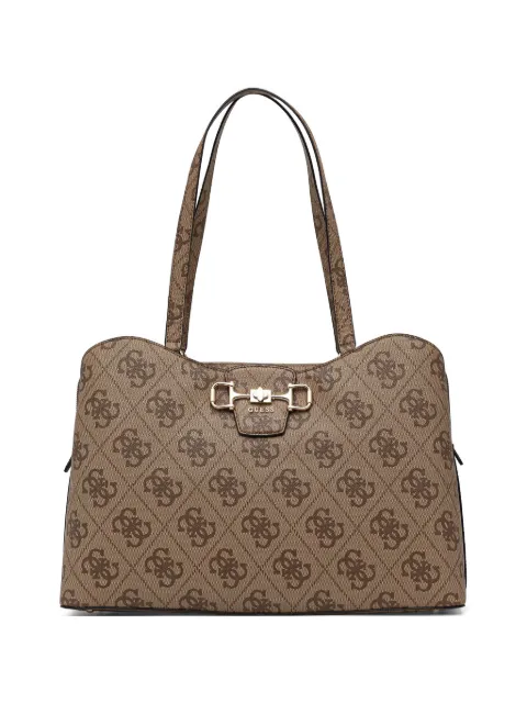 GUESS USA Jaine logo-monogram horsebit tote bag Brown TWOB9924024