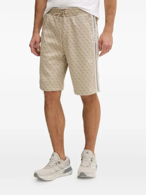 GUESS USA monogram-print side-stripe shorts Neutrals Z6GD12K3220