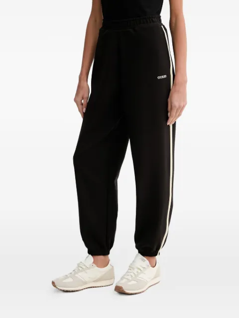 GUESS USA Jasmine logo-print side-stripe track pants Black V6GB02K2915