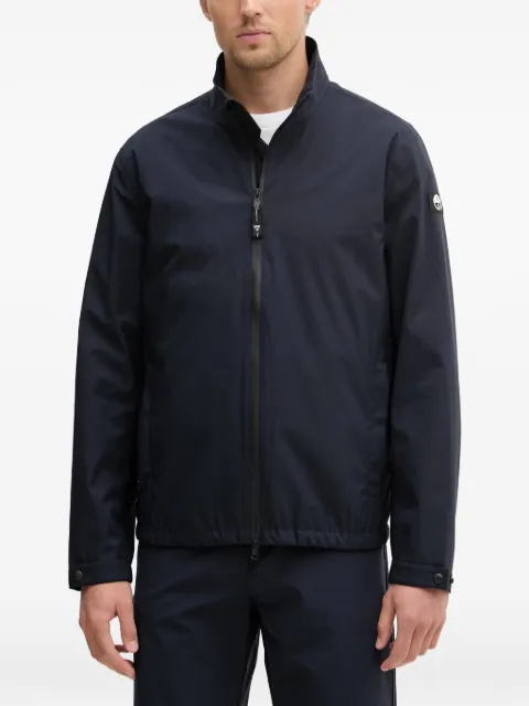 GUESS USA logo-patch zip-up jacket Blue M6GL36W2166