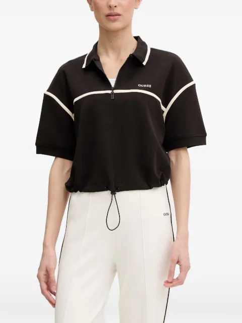 GUESS USA drawstring-hem polo-shirt Brown V6GQ04K2911