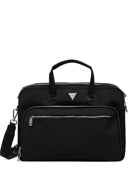 GUESS USA Berna logo-plaque zip-fastening briefcase Black HMBEHNP6138
