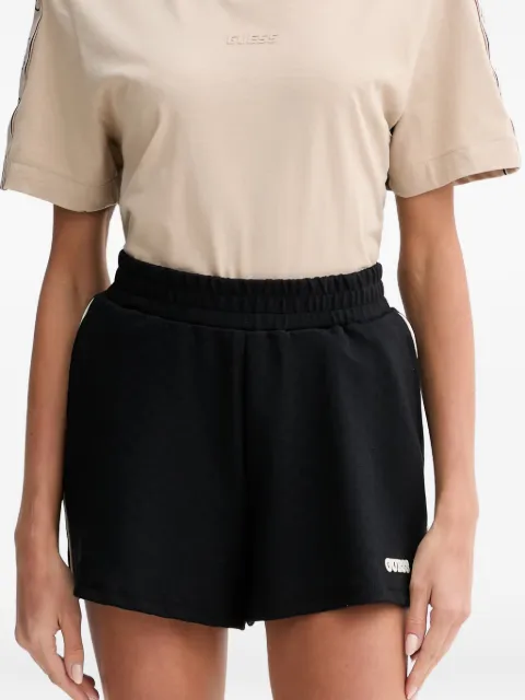 GUESS USA logo-patch side-stripe shorts Black V6GD08K3004