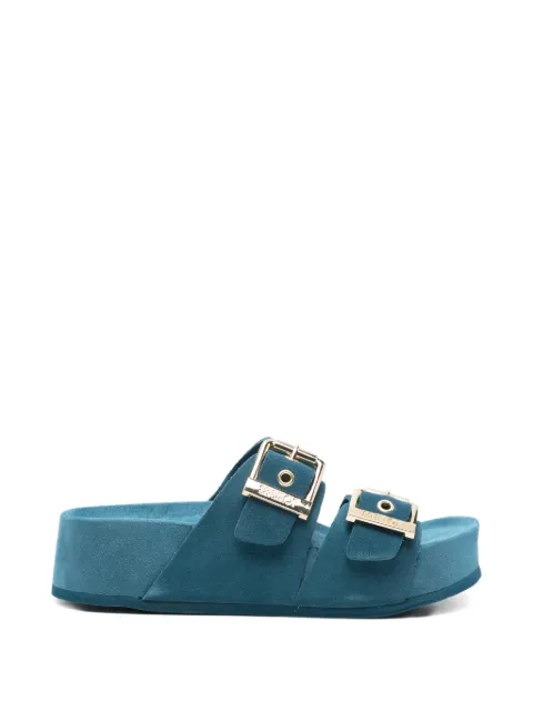 Colors Of California buckle-fastening platform sandals Blue HCDUNE02