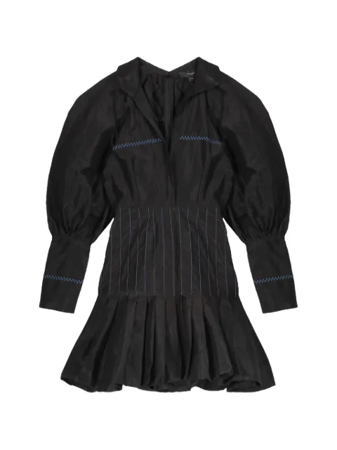 Ellery pleated puff-sleeves mini dress Black ELPS21DR00000004