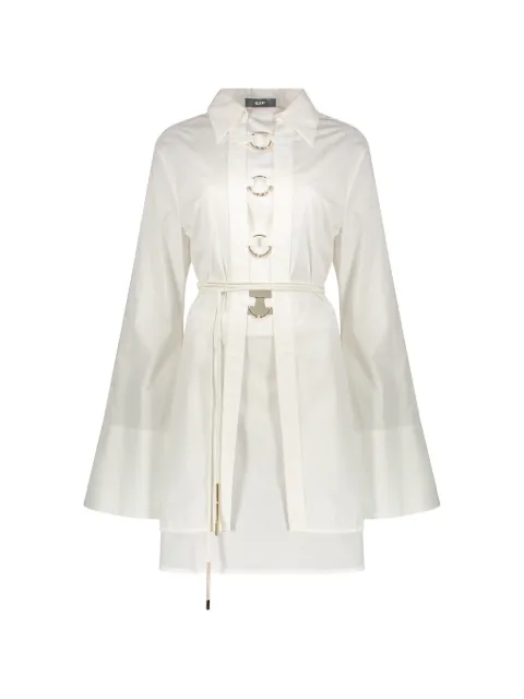 Ellery metal-detail wide-sleeve shirt mini dress White 10301009150