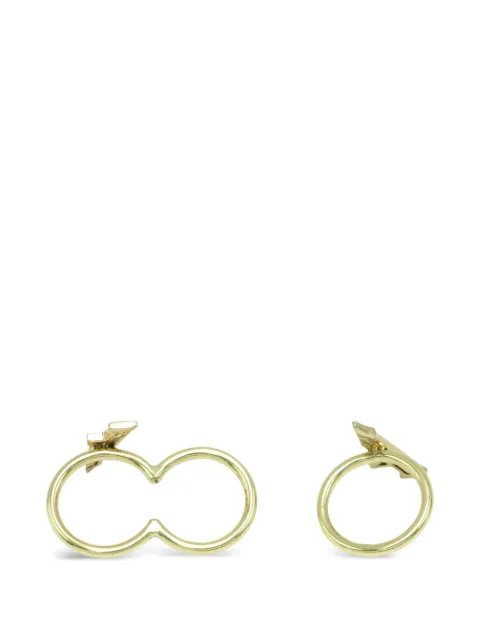 Ellery geometric-bar double-band rings Gold ELPF20RI00000003
