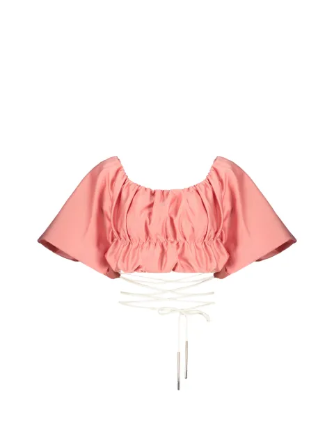 Ellery balloon-sleeve cropped top Pink ELPF20TO00000012