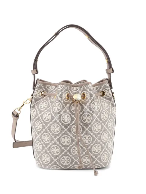 Tory Burch drawstring bucket bag Grey 182854
