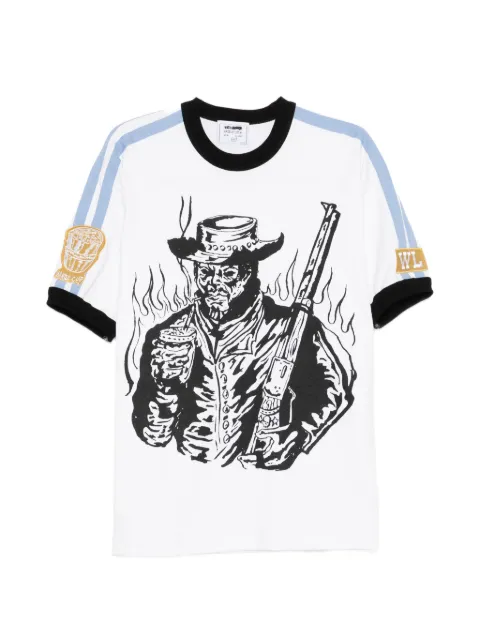 Warren Lotas graphic-print ringer T-shirt White 1018BWHT744