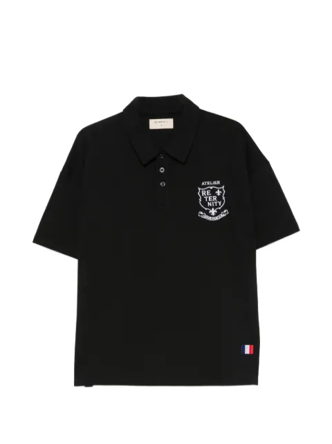 RETERNITY L'Aterlier De La Rue logo-embroidered polo shirt Black 1004261030