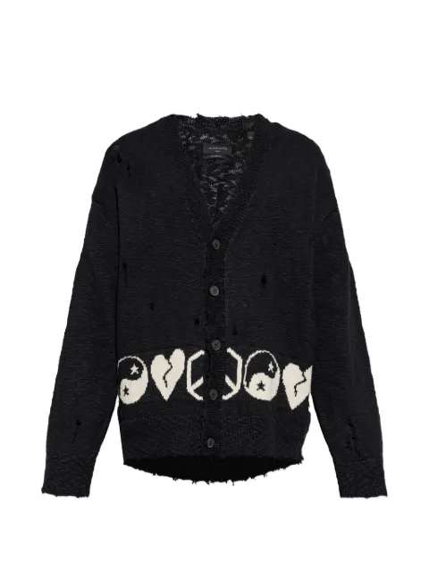 AllSaints Tabua distressed cardigan Black M041KE