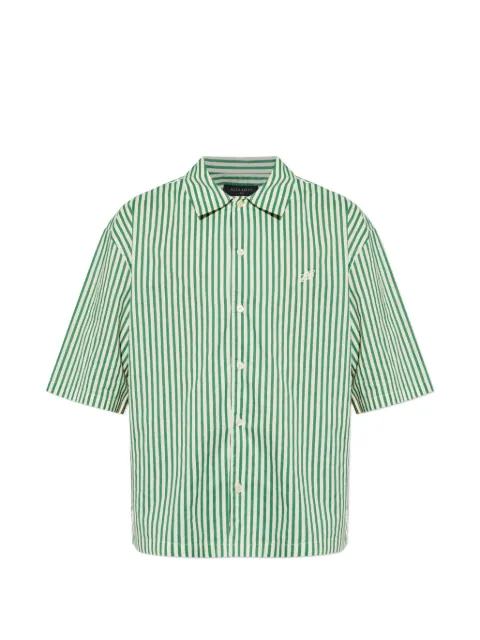 AllSaints Chopin striped shirt Green M133SE