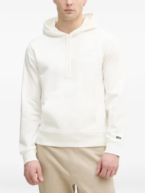 Lacoste logo-patch hoodie White SH0785