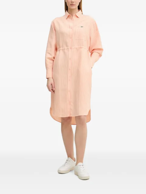 Lacoste striped midi dress Orange EF7604