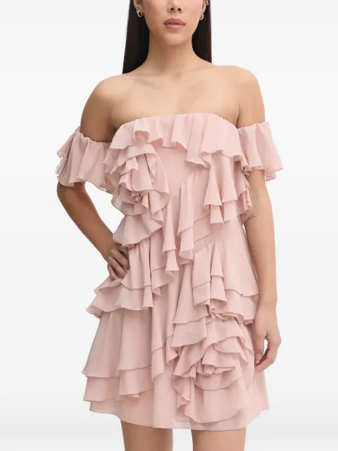 Aniye By Teodora ruffled off-shoulder mini dress Pink 185171