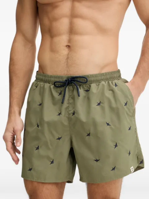 Aeronautica Militare embroidered drawstring swim shorts Green BW0232UCT04317