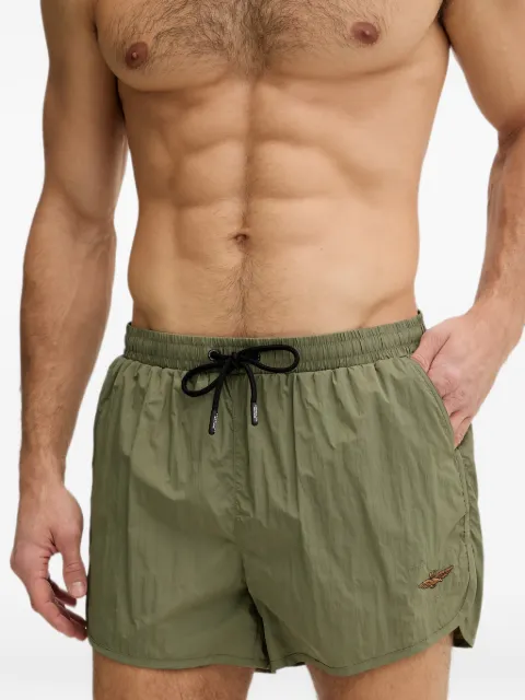Aeronautica Militare logo-embroidered drawstring swim shorts Green BW0231UCT04311