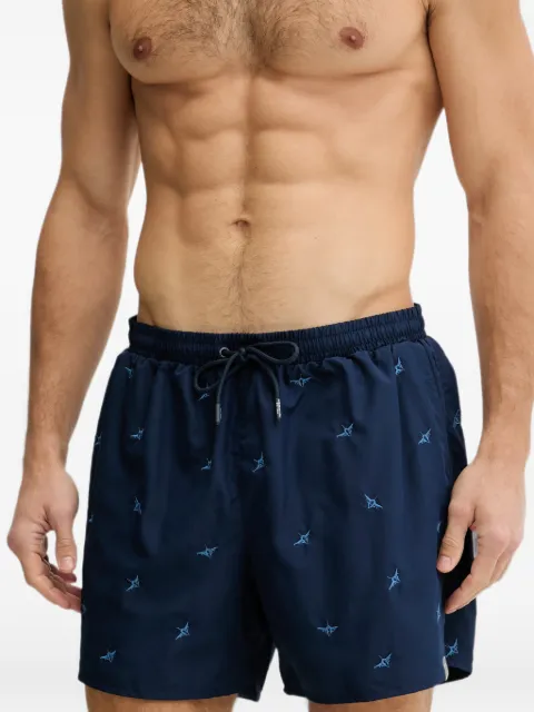 Aeronautica Militare embroidered drawstring swim shorts Blue BW0232UCT04317