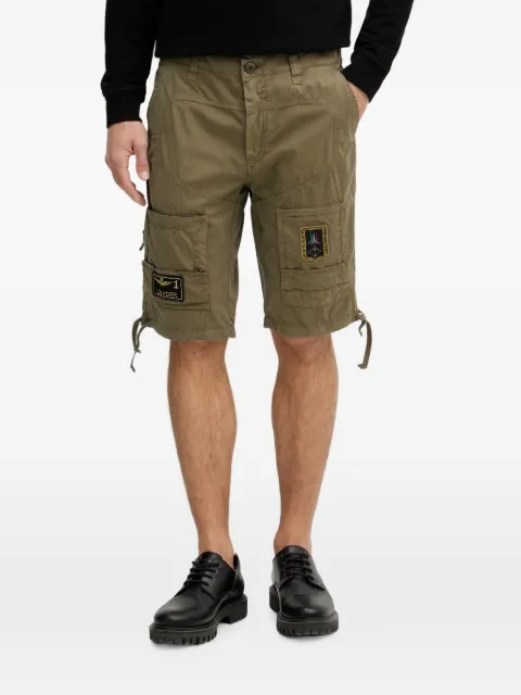 Aeronautica Militare patch-detail cargo shorts Green BE0041UCT01122