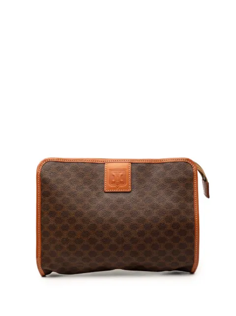 Celine Pre-Owned 2013 Macadam Coated Canvas clutch bag Brown 7NJYZ2SJN0D5TBHS