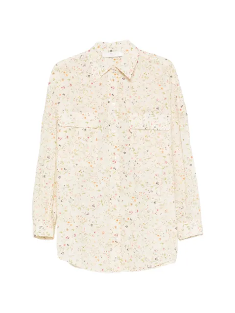 Tela Cialda floral-print chest-pocket shirt Neutrals 02020001