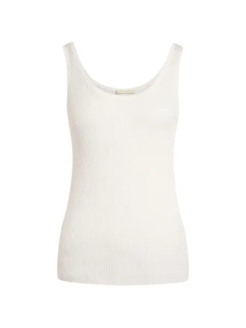 12 STOREEZ Lattice ribbed tank top White 136510