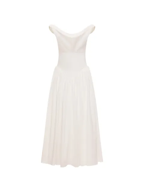 12 STOREEZ Avignon cowl-neck dress White 137513
