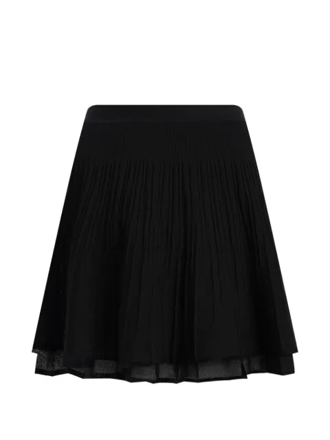 12 STOREEZ Lattice pleated mini skirt Black 137647
