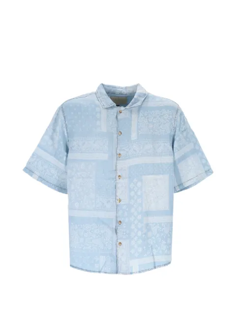 TOOCO paisley-print chambray shirt Blue TOCOMSSHWINGDALGHTDNM