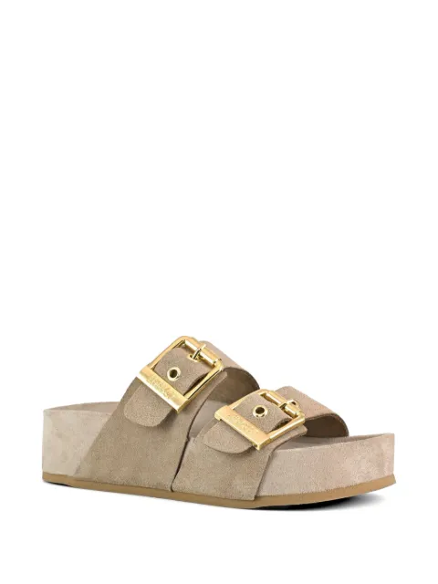 Colors Of California buckle-fastening suede sandals Brown HCDUNE02MUD