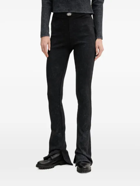 Alpha Industries World slit-hem flared trousers Black 266020