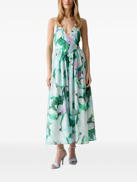 Bardot Arletha floral-print open-back maxi dress Blue 59963DB1