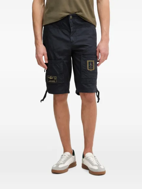 Aeronautica Militare patch-detail cargo shorts Blue BE0041UCT01122