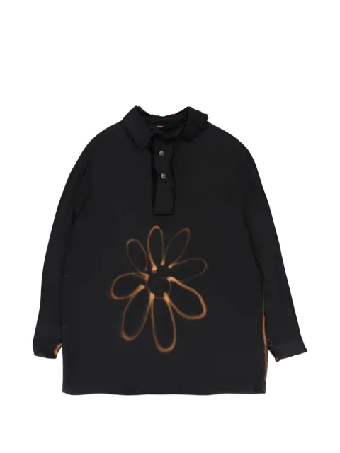 Edward Cuming aerograph-print blouse Black ECSS206