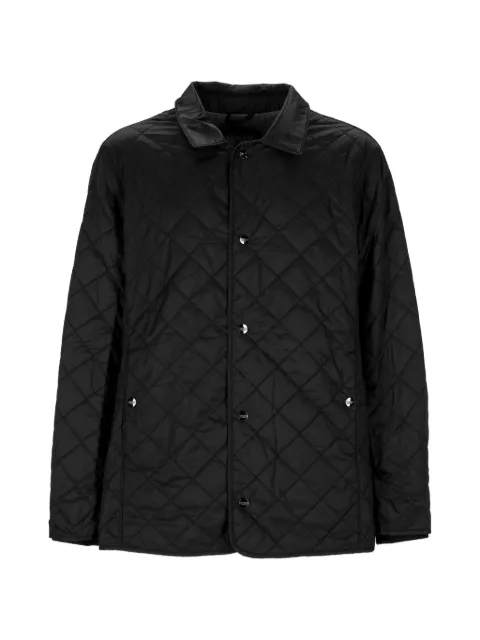 HUSKY quilted press-stud jacket Black H0140K005116