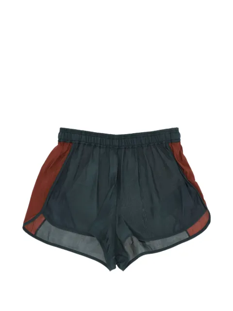Saint Laurent colour-block elasticated shorts Green 860991Y3K31