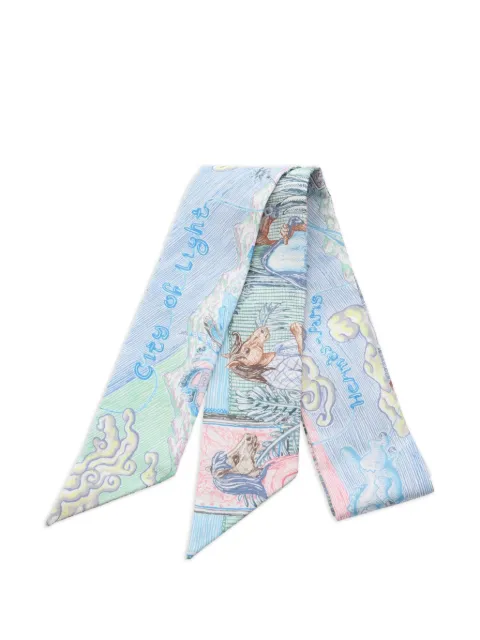 Hermès Pre-Owned City of Light scarf Blue 1070397