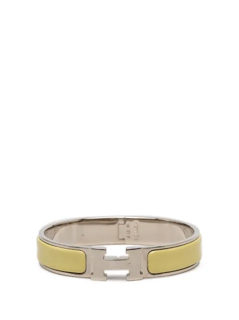 Hermès Pre-Owned 1980-2010 Narrow Enamel Clic H Bracelet PM costume bracelet Yellow 8G3DJL95YC7JYRA4
