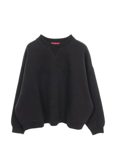 Gucci Pre-Owned embossed logo sweatshirt Black 1069742