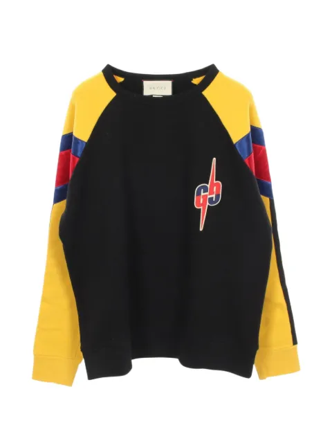 Gucci Pre-Owned 2010s GG logo-patch cotton sweatshirt Black 1069447