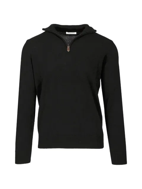 Al Duca D’Aosta 1902 zip-fastening cashmere sweater Black XIN9