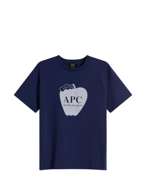 A.P.C. apple-print T-shirt Blue COHMBH26567