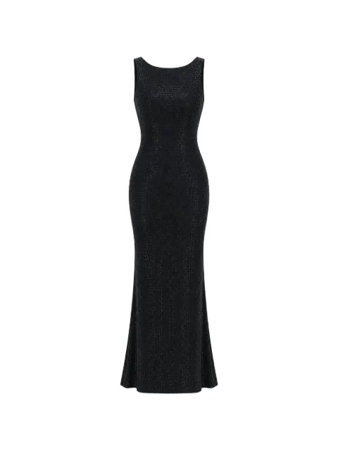 TWENTY FOURHAITCH Helios crystal-embellished maxi dress Black A526NER