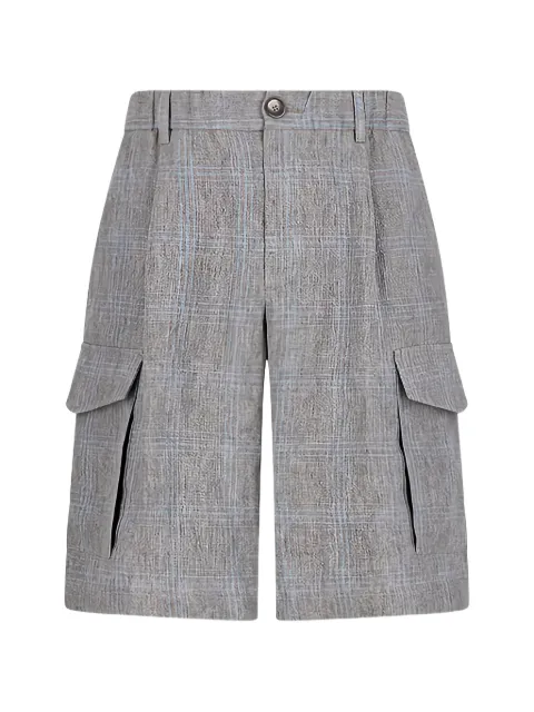 Herno plaid-pattern cargo shorts Grey PT000197U17153