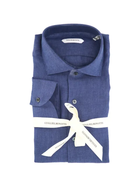 Guglielminotti chest-pocket long-sleeve shirt Blue FX8GPWUD1