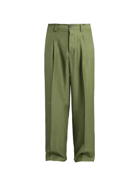 Laneus pleated wide-leg trousers Green S6LAMAPA085